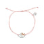 Mickey and Minnie Mouse Pink Adjustable Cord Charm Bracelet