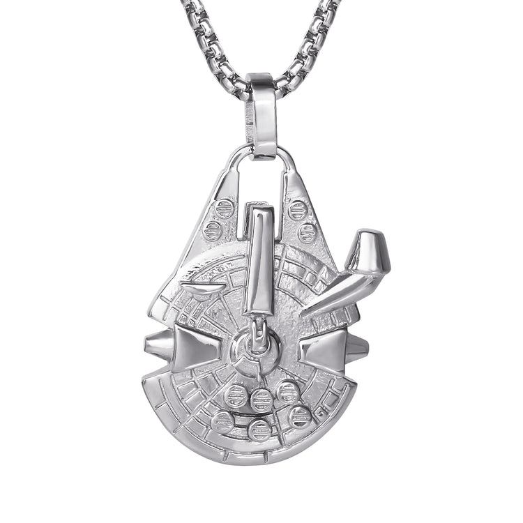 Star Wars Stainless Steel Millennium Falcon Necklace