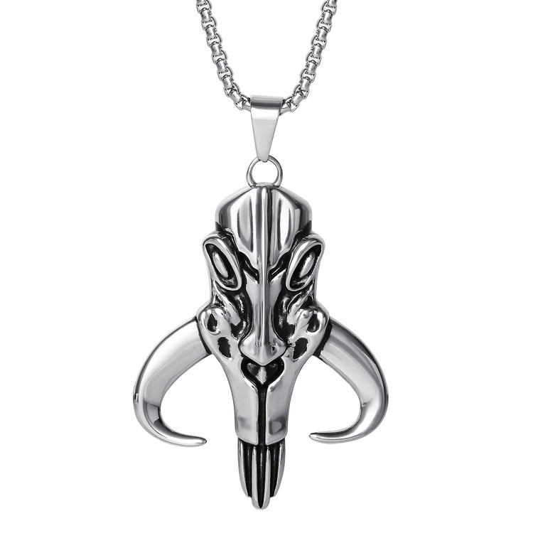 The Mandalorian Stainless Steel Mythosaur Skull Necklace