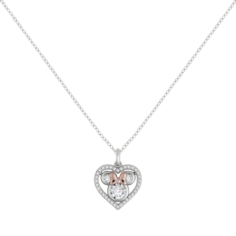 Minnie Mouse Heart Pendant Necklace