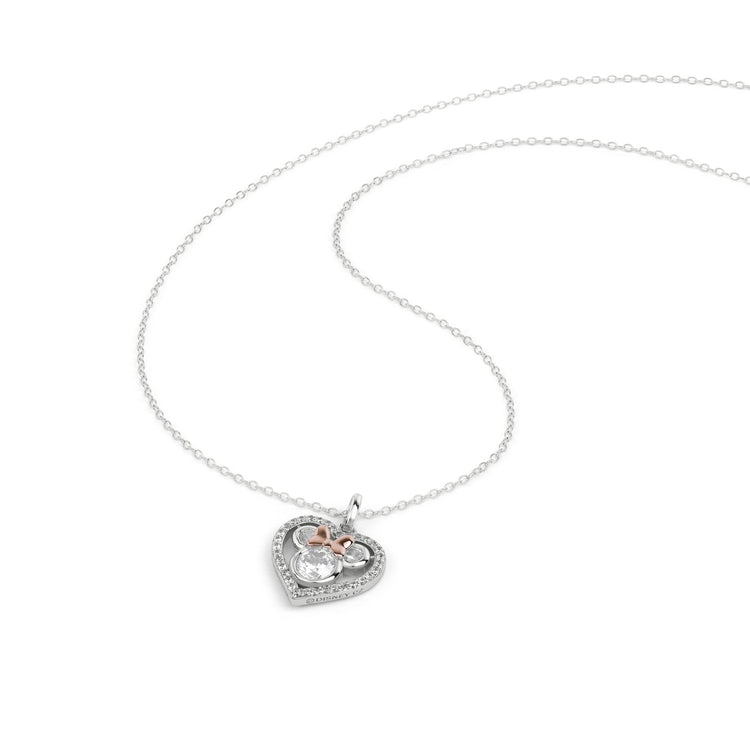 Minnie Mouse Heart Pendant Necklace