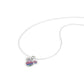 Multi Coloured Stone Set Minnie Mouse Necklace