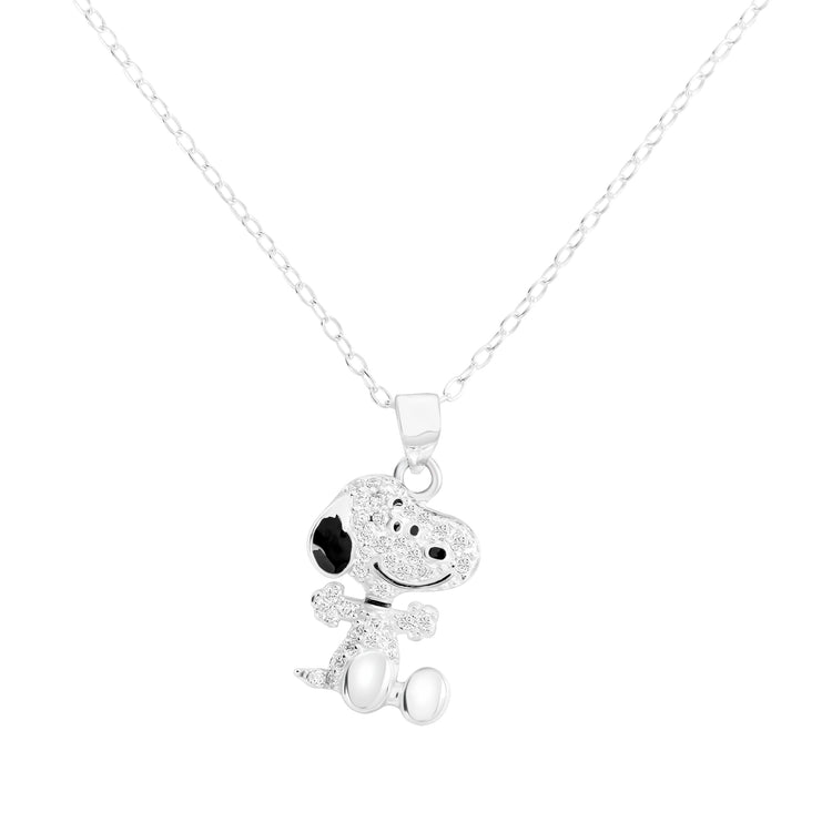 Snoopy Peanuts Sterling Silver Charm Necklace