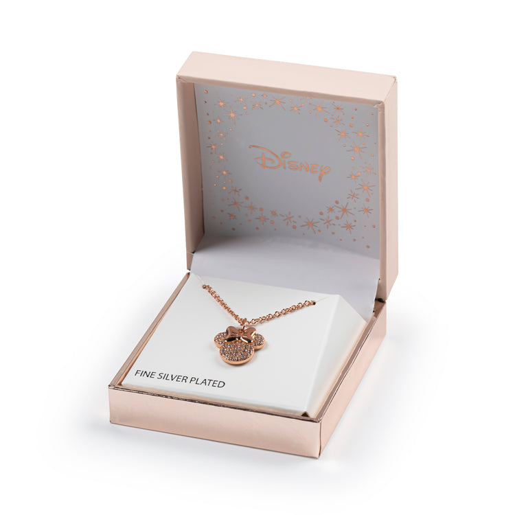 Minnie Rose Gold Silver Plated Stone Set Necklace