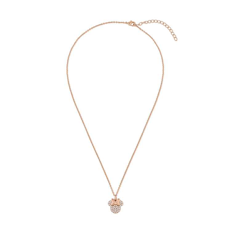 Minnie Rose Gold Silver Plated Stone Set Necklace