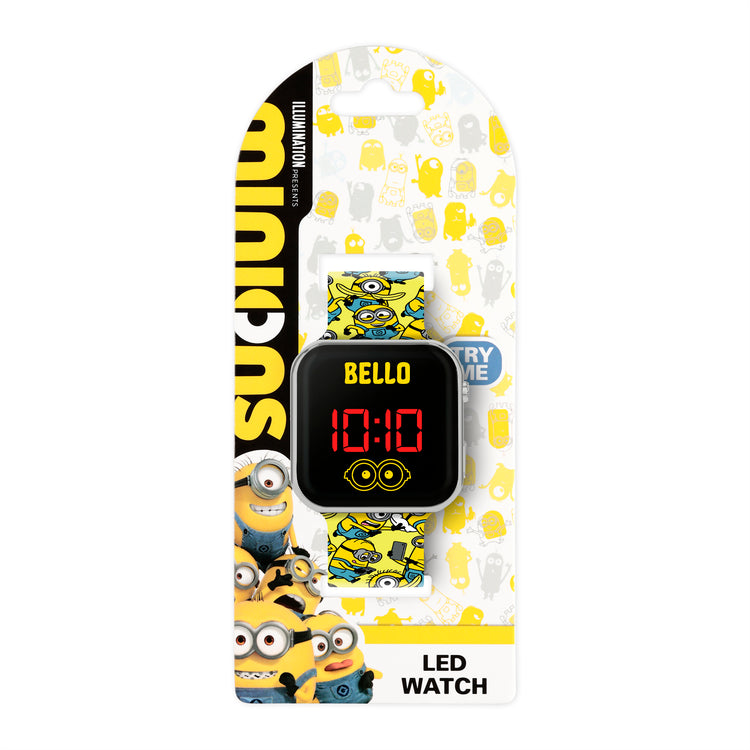 Minions Printed Strap LED Watch