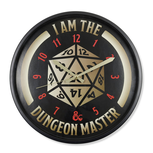 Dungeons And Dragons Black Wall Clock