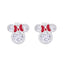 Minnie Sterling Silver Red Bow Earrings