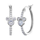 Mickey Sterling Silver Hoop Earrings