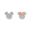 Mickey & Minnie Sterling Silver Mismatched Earrings