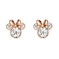 Minnie Two Tone Sterling Silver Crystal Earrings