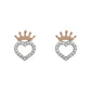 Disney Princess Sterling Silver Heart Earrings