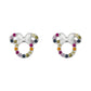 Minnie Sterling Silver Multicolour Stone Set Earrings