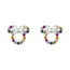 Minnie Sterling Silver Multicolour Stone Set Earrings