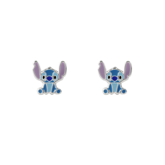 Stitch Sterling Silver Enamel Stud Earrings