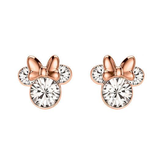 Minnie Rose Gold Silver Plated Crystal Earrings