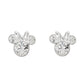 Minnie Silver Plated April Birthstone Stud Earrings