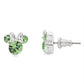 Minnie Silver Plated August Birthstone Stud Earrings