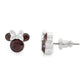 Minnie Silver Plated January Birthstone Stud Earrings