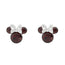 Minnie Silver Plated January Birthstone Stud Earrings