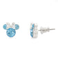 Minnie Silver Plated March Birthstone Stud Earrings