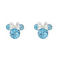 Minnie Silver Plated March Birthstone Stud Earrings