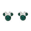 Minnie Silver Plated May Birthstone Stud Earrings