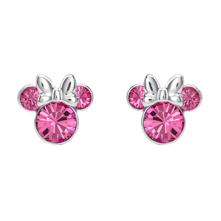 Minnie Silver Plated October Birthstone Stud Earrings