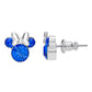 Minnie Silver Plated September Birthstone Stud Earrings