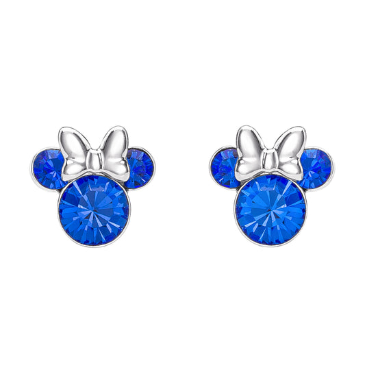 Minnie Silver Plated September Birthstone Stud Earrings