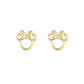 Gold Minnie Mouse Bow Earrings