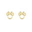 Gold Minnie Mouse Bow Earrings