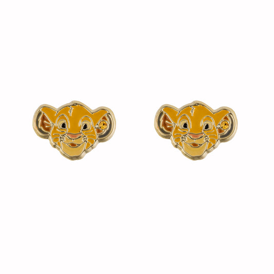 BRASS YG PLT SIMBA STUD EARRINGS