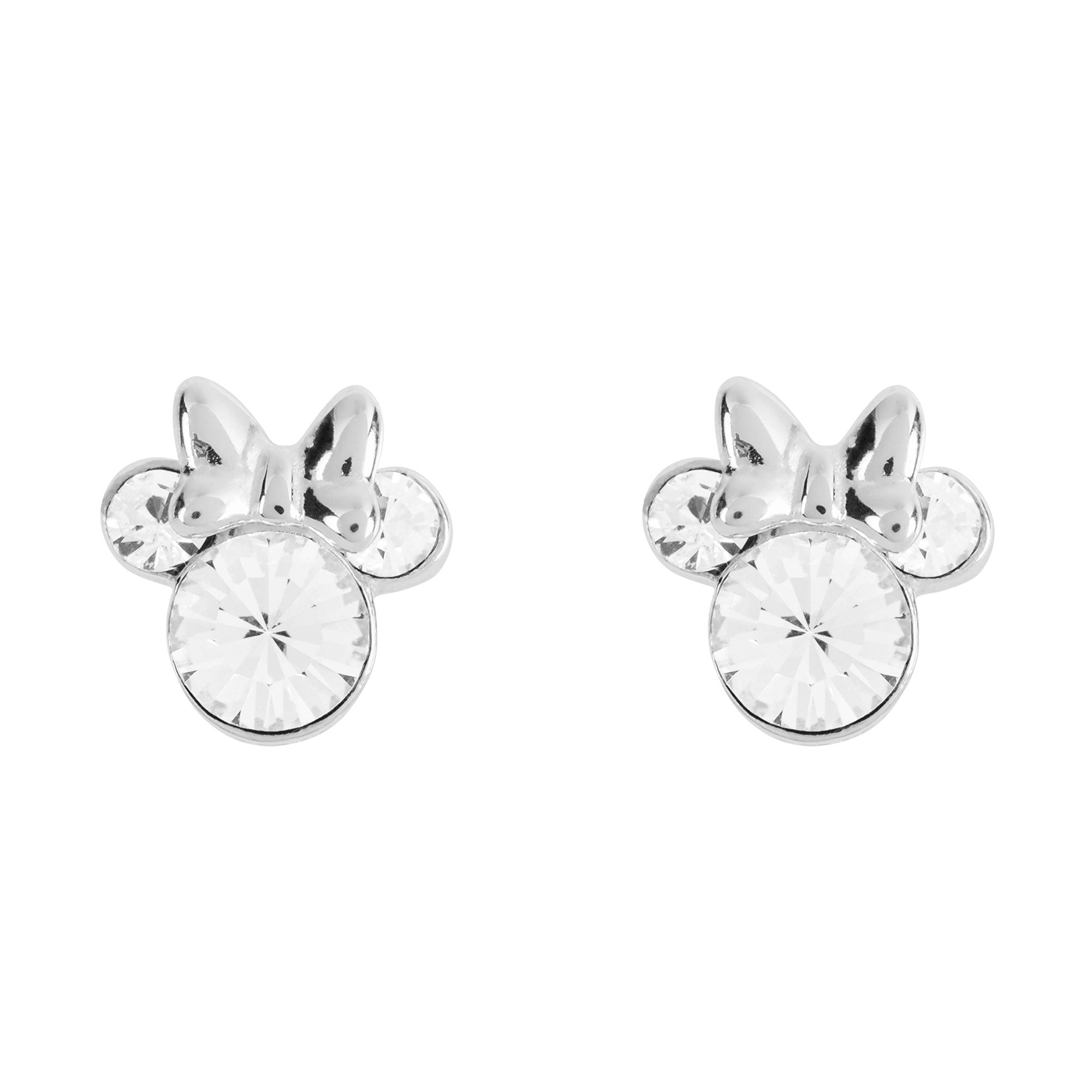 Minnie Sterling April Birthstone Stud Earrings