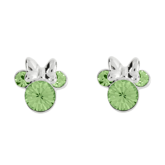 Minnie Sterling Silver August  Birthstone Stud Earrings