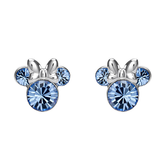 Minnie Sterling Silver December Birthstone Stud Earrings