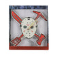 Friday The 13th Red and White Jason Mask Clock