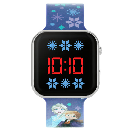 Frozen Blue Printed Strap LED Watch