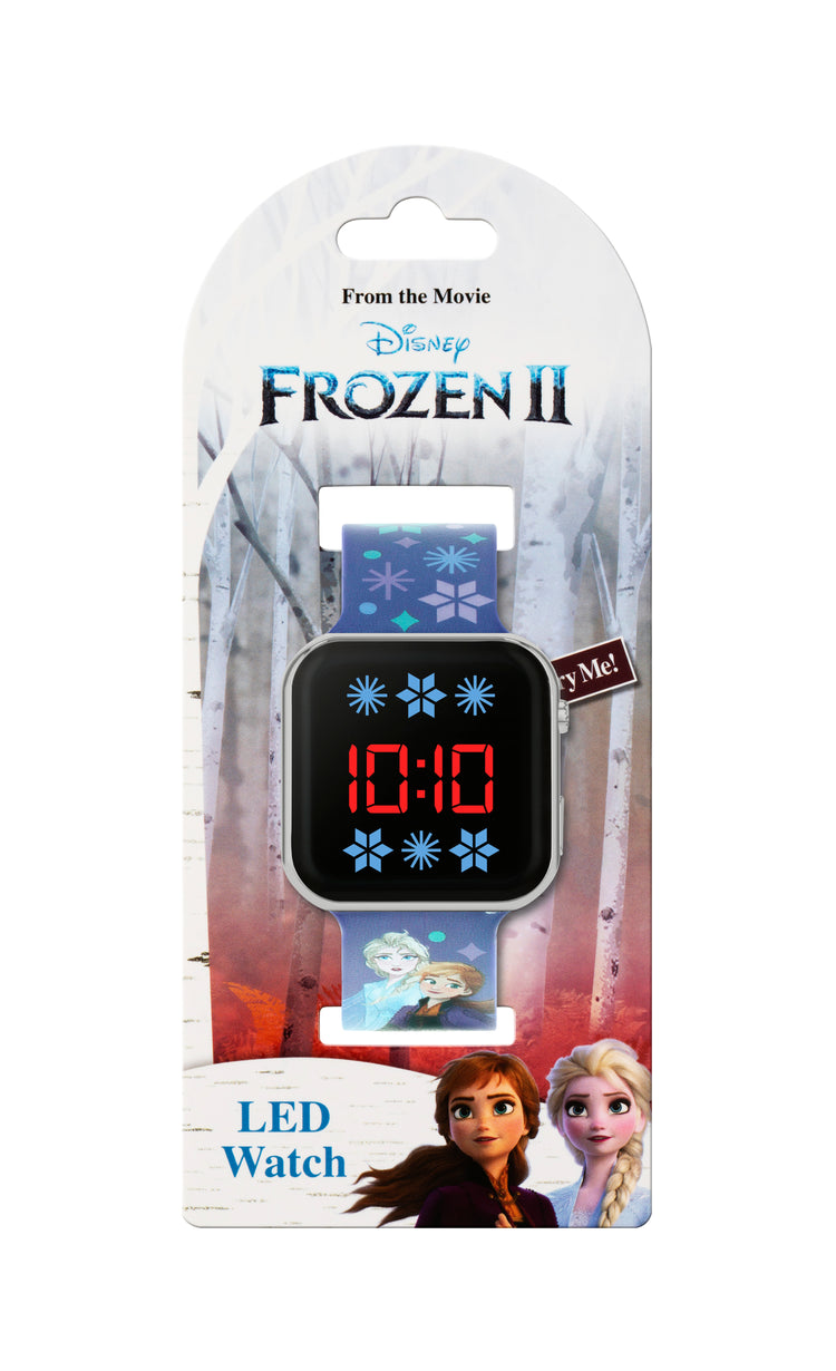 Frozen Blue Printed Strap LED Watch