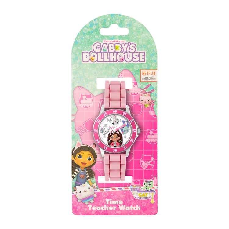 Gabby's Dollhouse Pink Time Teacher Watch