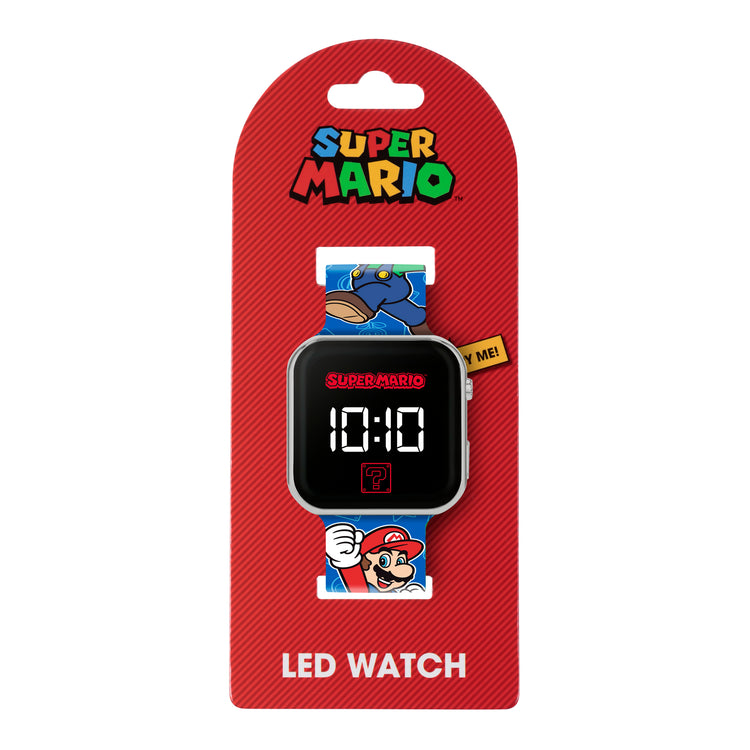 Super Mario Bros. Blue Printed LED Watch