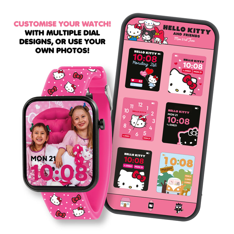 HELLO KITTY & FRIENDS PRINTED STRAP SMART WATCH