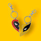Deadpool & Wolverine BFF Split Heart Charm Keychain