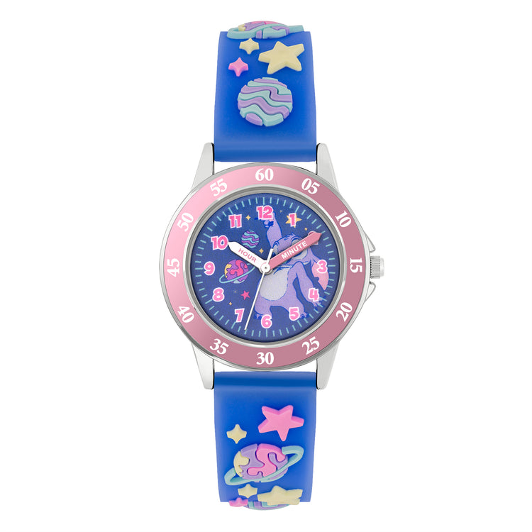 Stitch Purple Time Teacher Galaxy Strap Analogue Watch