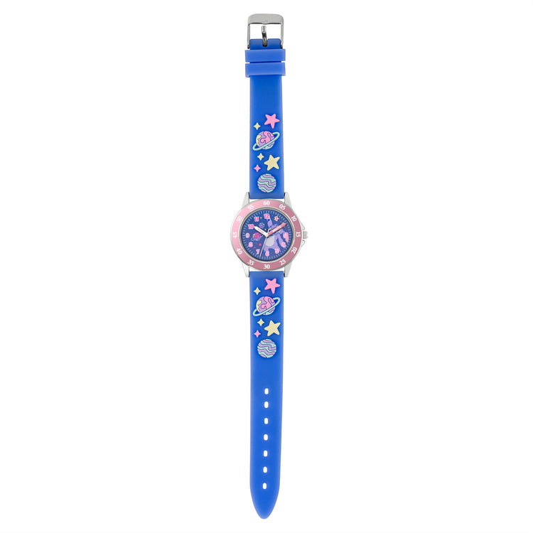 Stitch Purple Time Teacher Galaxy Strap Analogue Watch