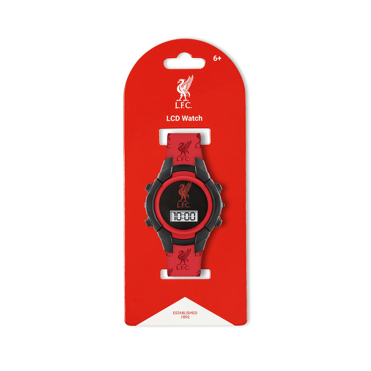 Official Liverpool Football Club Red and Black Flashing Watch