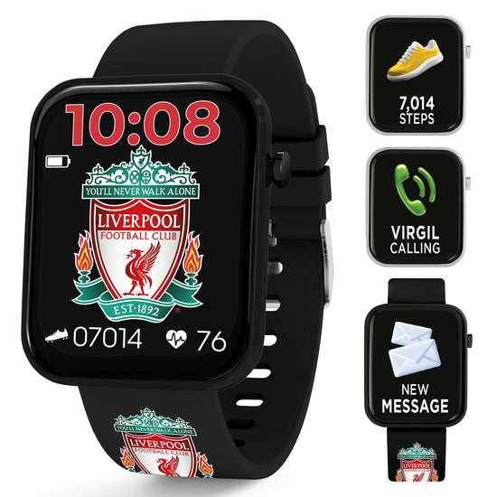 Liverpool FC Black Printed Strap Smart Watch
