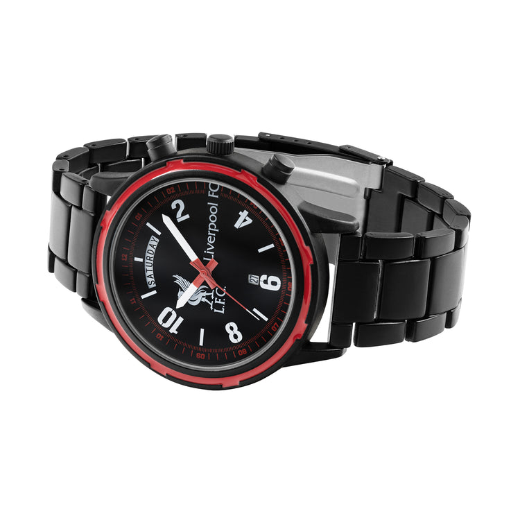 Official Liverpool Football Club Boy's Black Sports Watch