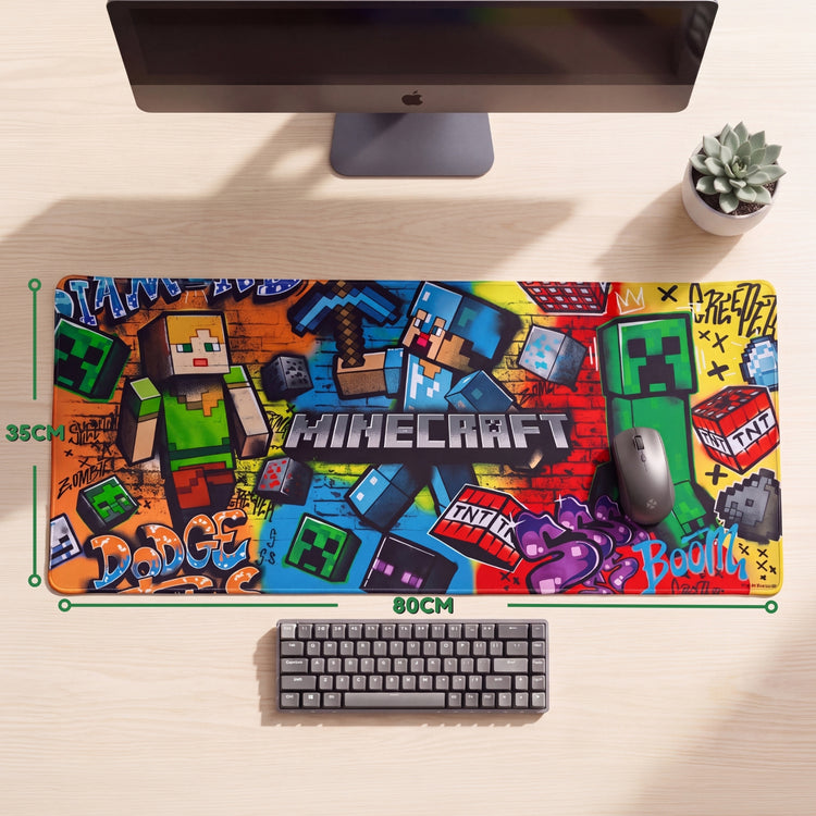 STATIONERY SET WITH BOTTLE AND PAD MINECRAFT