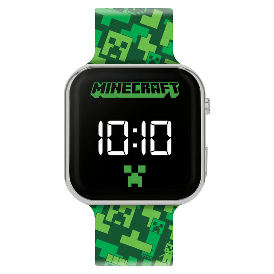 Minecraft Green Printed LED Watch